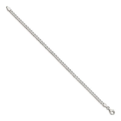 Sterling Silver 3.5mm Curb Chain Bracelet – view 2