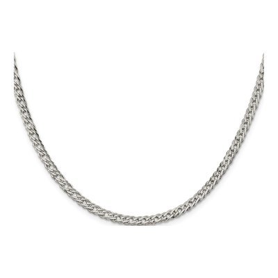 Sterling Silver 4.25mm Diamond-Cut Flat Double Curb Chain – view 2