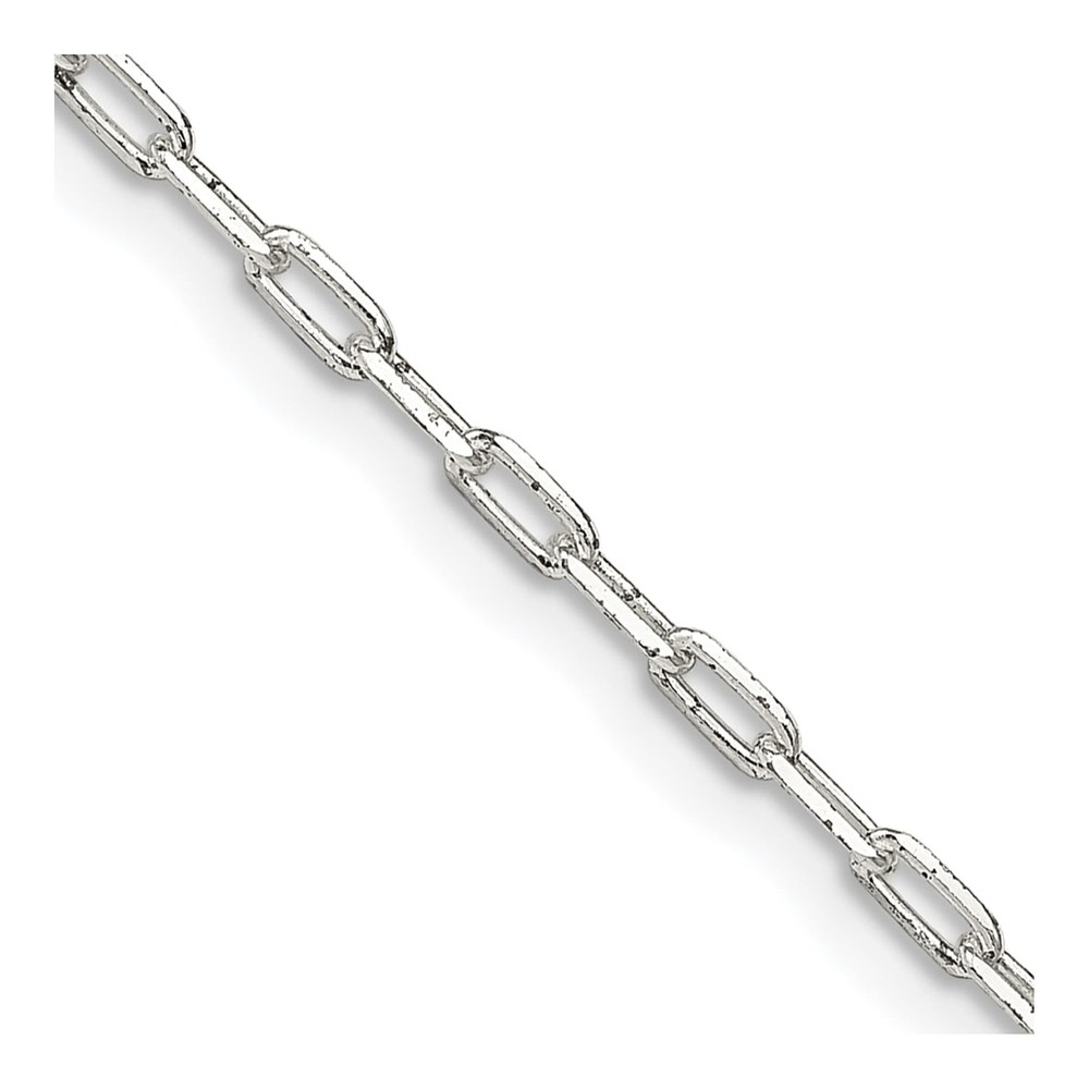 Sterling Silver 2mm Elongated Open Cable Chain