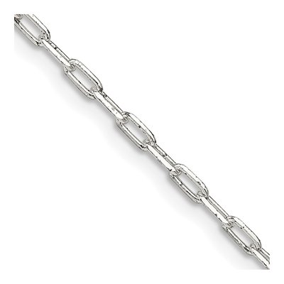 Sterling Silver 2mm Elongated Open Cable Chain