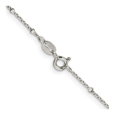 Sterling Silver 1.25mm Beaded Rolo Chain – view 3