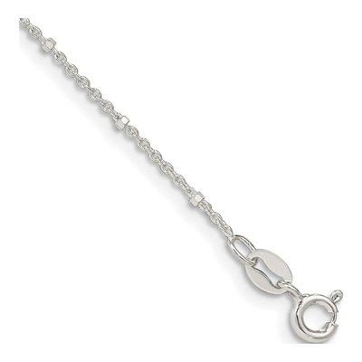 Sterling Silver 1.25mm Rolo Chain Anklet