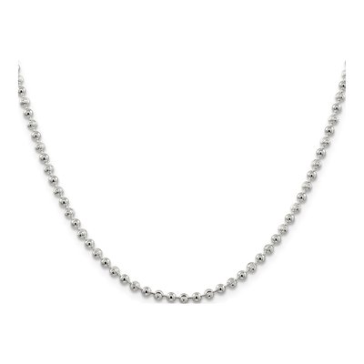 Sterling Silver 3mm Beaded Chain – view 2