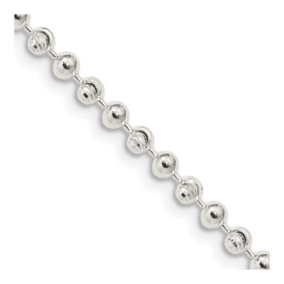 Sterling Silver 3mm Beaded Chain