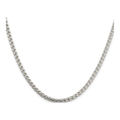 Sterling Silver 3.6mm Round Box Chain – view 2