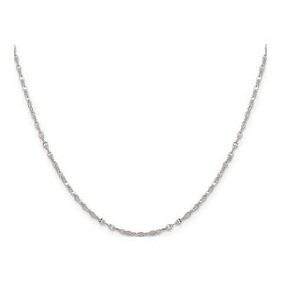 Sterling Silver 1.75mm Fancy Wave Flat Chain – view 2
