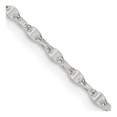 Sterling Silver 1.75mm Fancy Wave Flat Chain