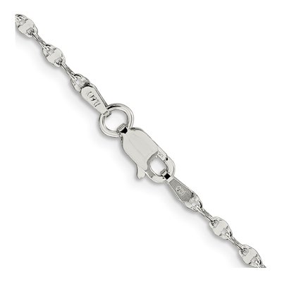 Sterling Silver 2.25mm Fancy Wave Flat Chain – view 3