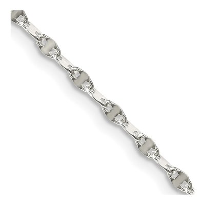 Sterling Silver 2.25mm Fancy Wave Flat Chain