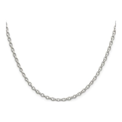 Sterling Silver 2.75mm Oval Rolo Chain – view 2