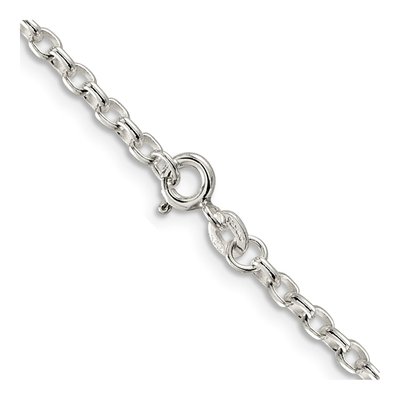 Sterling Silver 2.75mm Oval Rolo Chain – view 3