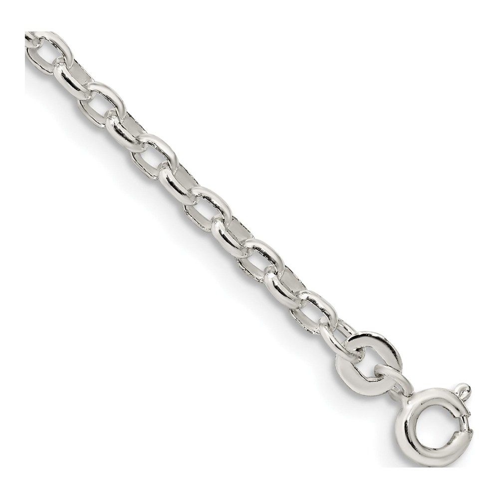 Sterling Silver 2.75mm Oval Rolo Chain Bracelet