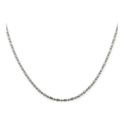 Sterling Silver 2mm Beaded Chain – view 2