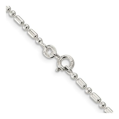 Sterling Silver 2mm Beaded Chain – view 3