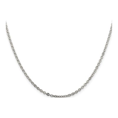 Sterling Silver 2mm Flat Cable Chain – view 3