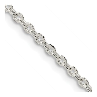 Sterling Silver 2.75mm Flat Cable Chain