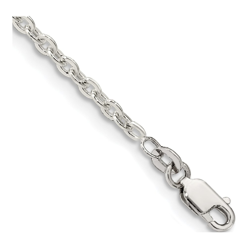 Sterling Silver 2.75mm Flat Cable Chain Bracelet