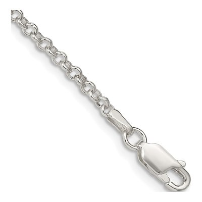 Sterling Silver 2.8mm Rolo Chain Bracelet