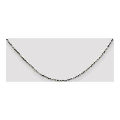 Sterling Silver 1.7mm Twisted Ruthenium Tight Wheat Chain – view 4
