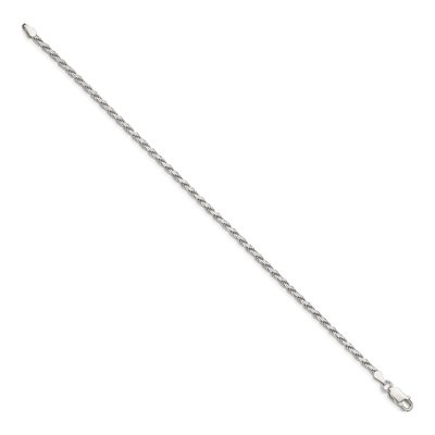 Sterling Silver Flat Rope Chain Bracelet, 8 in – view 2