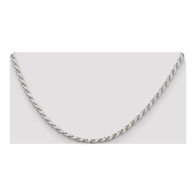 Sterling Silver 3.1mm Flat Rope Chain – view 4