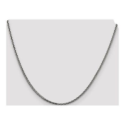 Sterling Silver 2.2mm Antiqued Square Wheat Chain – view 4