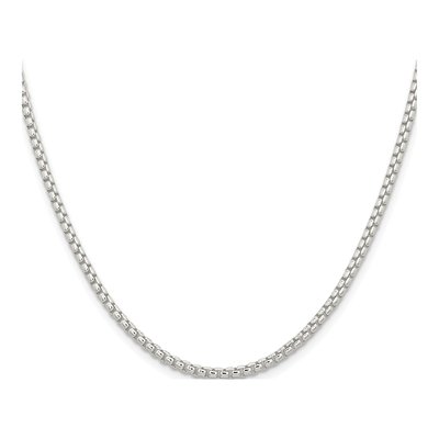 Sterling Silver 2.6mm Round Box Chain – view 2