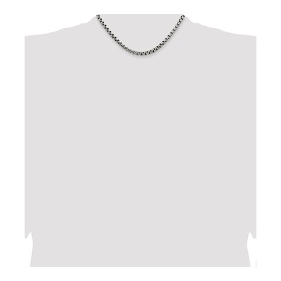 Sterling Silver 5.2mm Antiqued Round Box Chain – view 4