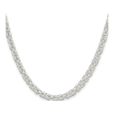 Sterling Silver 4.75mm Byzantine Chain – view 2