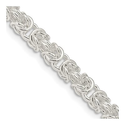 Sterling Silver 4.75mm Byzantine Chain