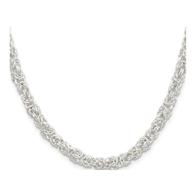 Sterling Silver 5.5mm Byzantine Chain – view 2