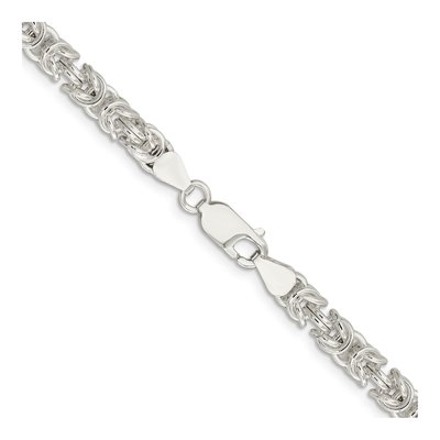 Sterling Silver 5.5mm Byzantine Chain – view 3