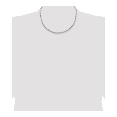 Sterling Silver 3.65mm Flat Rope Chain – view 4