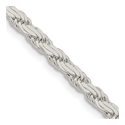 Sterling Silver 3.65mm Flat Rope Chain