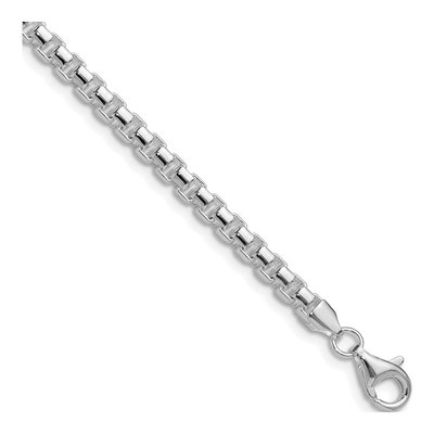 Sterling Silver 4mm Round Box Chain