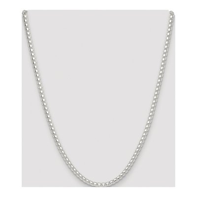 Sterling Silver 4mm Round Box Chain – view 4
