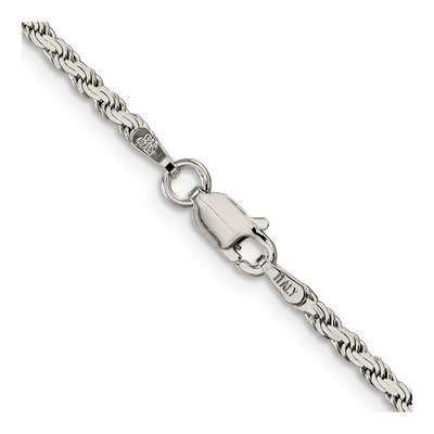 Sterling Silver 2.25mm Flat Rope Chain – view 3