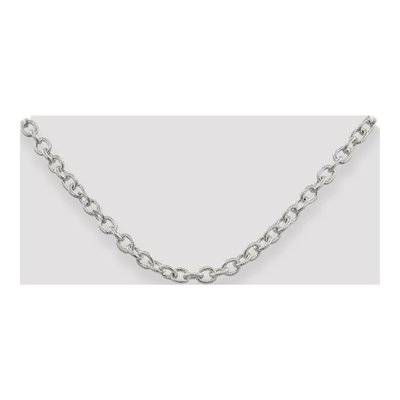 Sterling Silver 6.25mm Patterned Rolo Chain – view 4