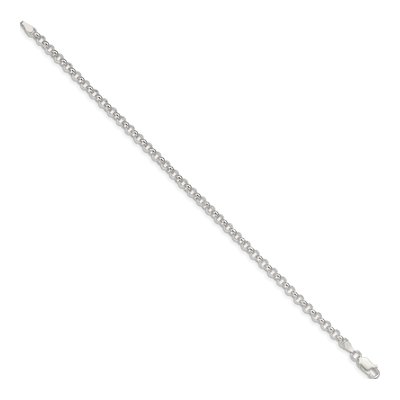 Sterling Silver 4mm Rolo Chain Bracelet – view 2