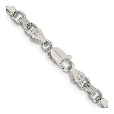 Sterling Silver 4mm Diamond-Cut Rolo Chain – view 3