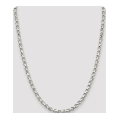 Sterling Silver 4mm Diamond-Cut Rolo Chain – view 4