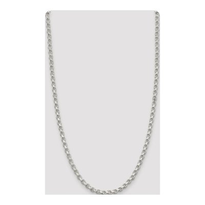 Sterling Silver 4mm Diamond-Cut Rolo Chain – view 4