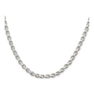 Sterling Silver 4mm Diamond-Cut Rolo Chain – view 2