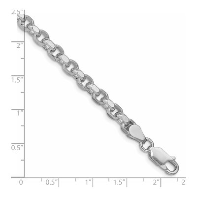 Sterling Silver 4mm Diamond-Cut Rolo Chain Bracelet – view 2