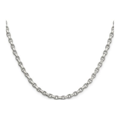 Sterling Silver 3.5mm Diamond-Cut Rolo Chain – view 2