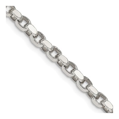 Sterling Silver 3.5mm Diamond-Cut Rolo Chain