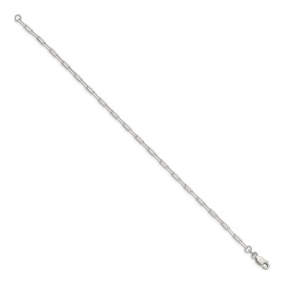 Sterling Silver 2.75mm Elongated Open Cable Chain Bracelet – view 2