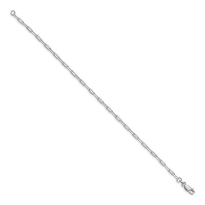 Sterling Silver 2.75mm Elongated Open Cable Chain Bracelet – view 2