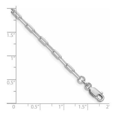 Sterling Silver 2.75mm Elongated Open Cable Chain Bracelet – view 3