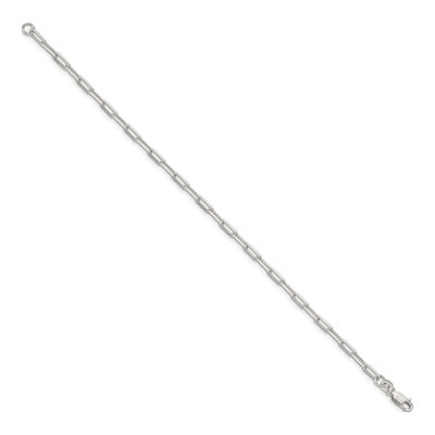 Sterling Silver 3.25mm Elongated Open Cable Chain Bracelet – view 2